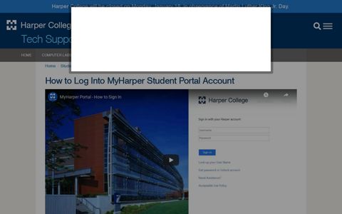 How to Log Into MyHarper Student Portal Account: Harper ...