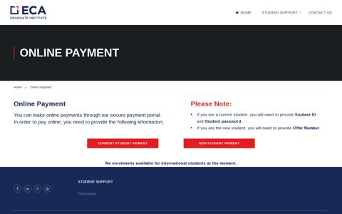 Online Payment – EGI | ECA Graduate Institute