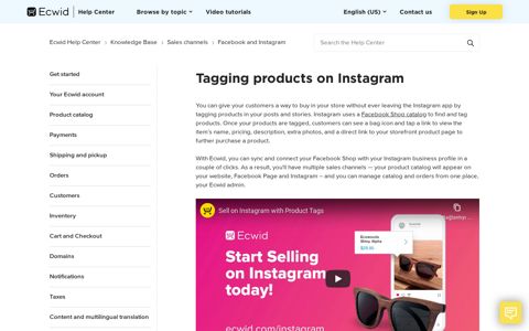 Tagging products on Instagram – Ecwid Help Center