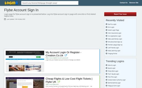 Flybe Account Sign In - Loginii.com
