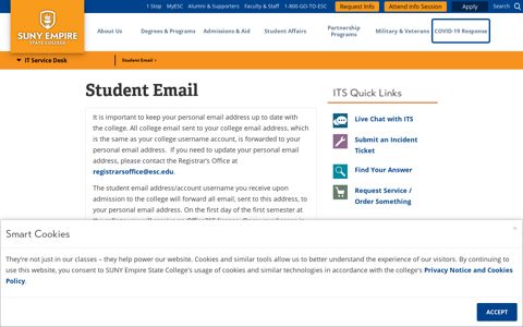 Student Email | IT Service Desk | SUNY Empire State College