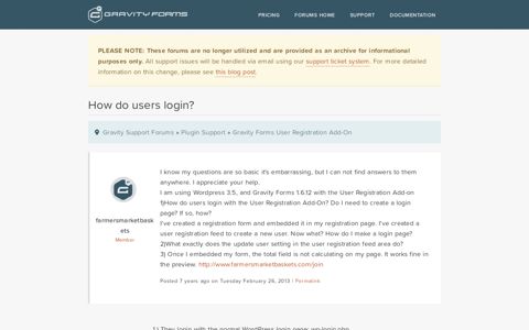 How do users login? - Gravity Support Forums - Gravity Forms