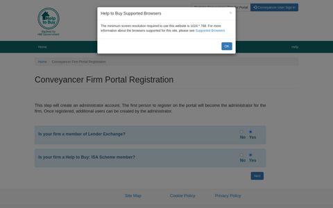 Conveyancer Firm Portal Registration Help to Buy