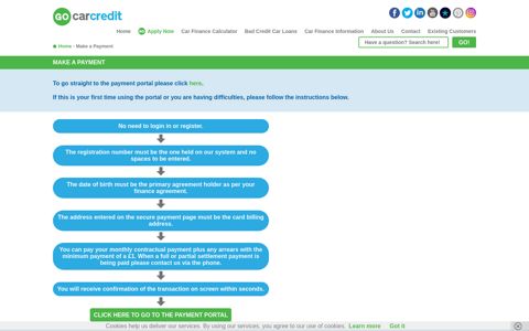 Payment Portal | Make A Payment | Go Car Credit