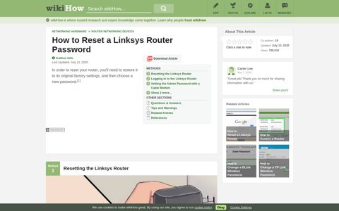 5 Ways to Reset a Linksys Router Password - wikiHow