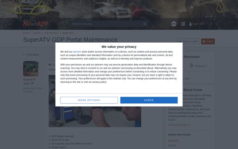 SuperATV GDP Portal Maintenance | Mud in My Blood Forum