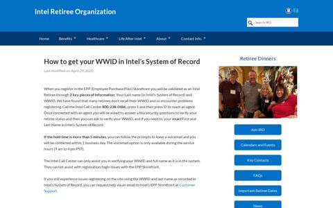 How to get your WWID in Intel's System of Record - Intel ...