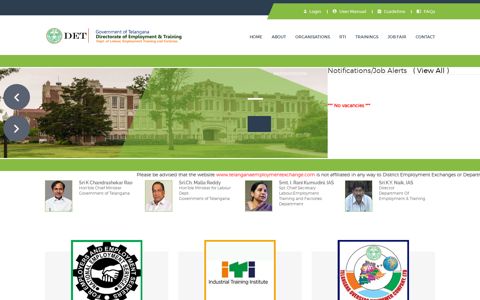 DET,Telangana: Official Website