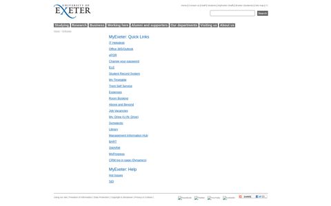 MyExeter - University of Exeter