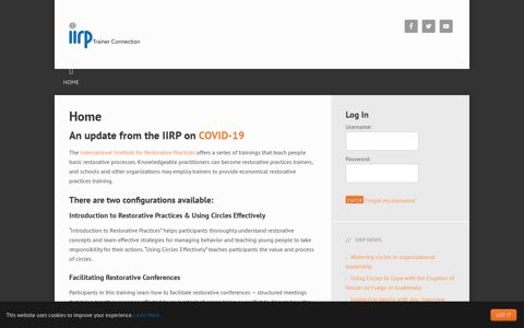 IIRP Trainer Connection – A resource for licensed IIRP trainers