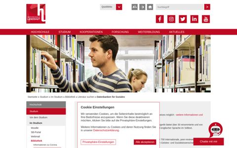 Datenbanken für Soziales: Hochschule Landshut