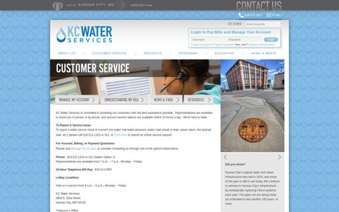 Customer Service - Water Services Department - City of ...