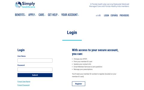 Log In | Simply Healthcare - Simply Healthcare plans