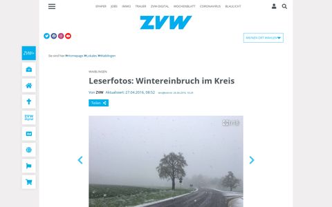 Leserfotos: Wintereinbruch im Kreis - Zeitungsverlag Waiblingen