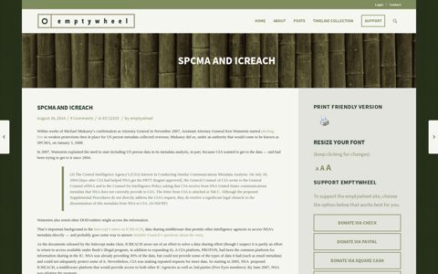 SPCMA and ICREACH | emptywheel