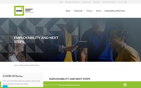 Employability and Next Steps | University Centre South Devon