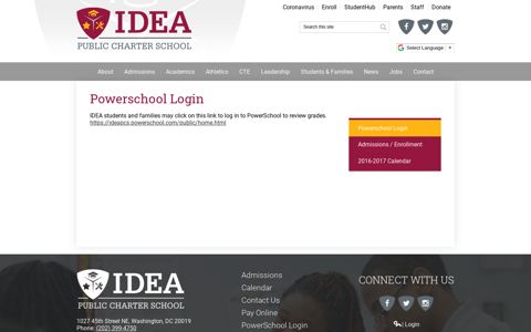 Powerschool Login - IDEA Public Charter School