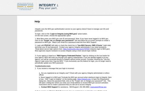 US OGE | Integrity Information - gov.oge.extapps2