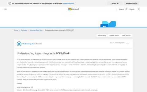 Understanding login strings with POP3/IMAP - Microsoft Tech ...