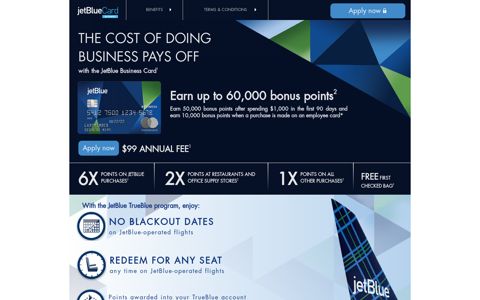 Apply for the JetBlue Business Card