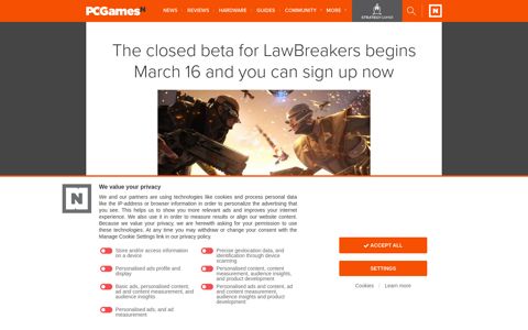 The closed beta for LawBreakers begins March 16 and you ...