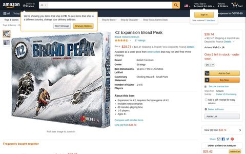 K2 Expansion Broad Peak: Toys & Games - Amazon.com