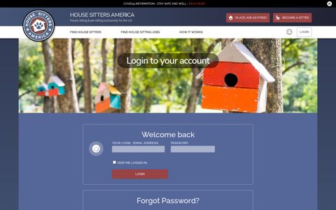 Login - House Sitters America