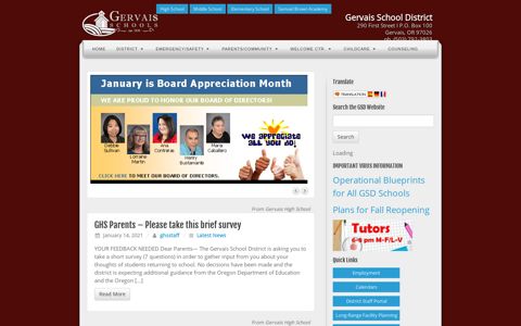 Gervais School District | Oregon District 1
