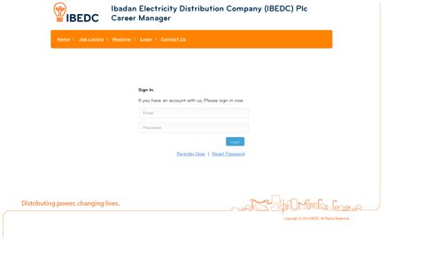 Login - Ibadan Electricity Distribution Company (IBEDC)