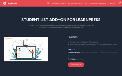 Student List add-on for LearnPress - ThimPress