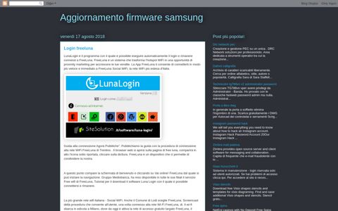 Aggiornamento firmware samsung: Login freeluna