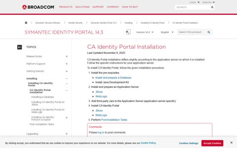 CA Identity Portal Installation - Broadcom TechDocs