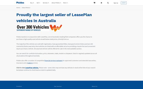 Proudly the largest seller of LeasePlan vehicles ... - promotions