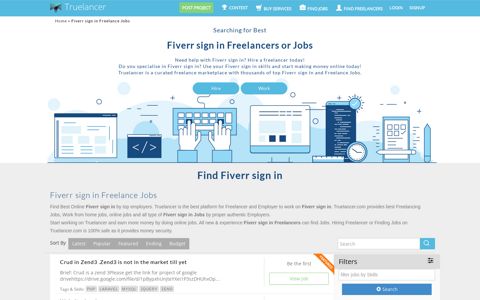 Fiverr sign in Freelancers or Jobs Online - Truelancer