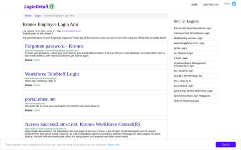 Kronos Employee Login Amr Forgotten password - Kronos ...
