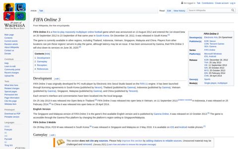FIFA Online 3 - Wikipedia