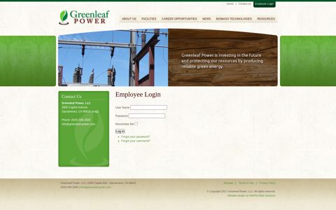 Employee Login - Greenleaf Power - Green Energy Power ...