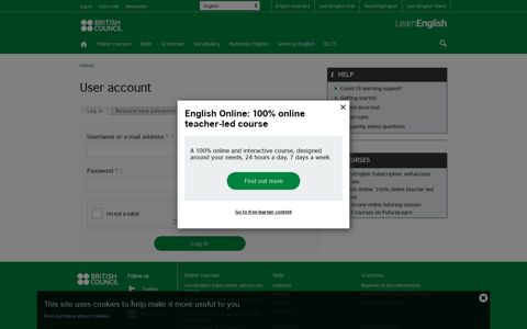 User account | LearnEnglish - British Council