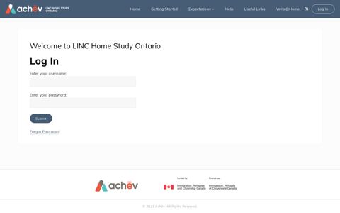 LINC Home Study (Ontario) | Log In