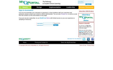 MyQPortal Sign In
