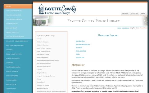 Using the Fayette County Library