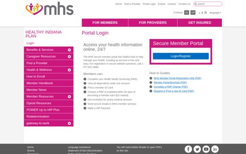 Login to Your Account | Healthy Indiana Plan | MHS Indiana