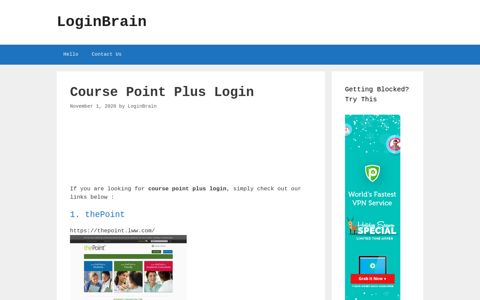 course point plus login - LoginBrain
