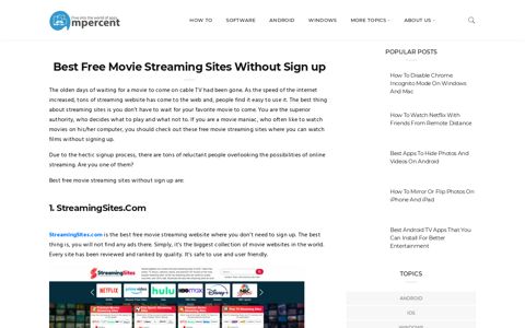 Best Free Movie Streaming Sites Without Sign up - Ampercent