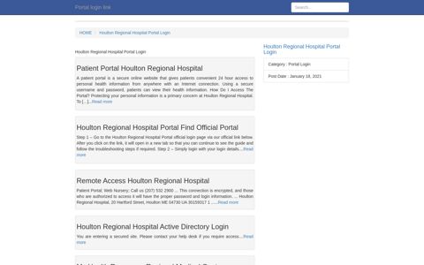 [LOGIN] Houlton Regional Hospital Portal Login FULL Version HD ...