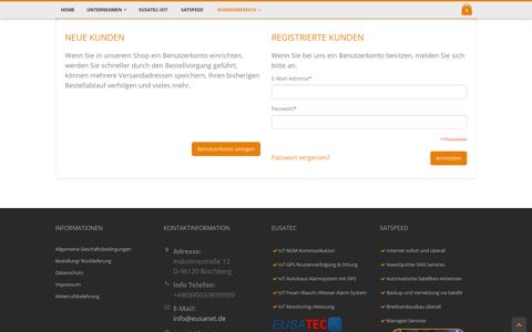 Website - Login - EUSANET