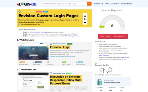Envision Custom Login Pages
