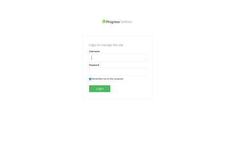 Login to manage the site