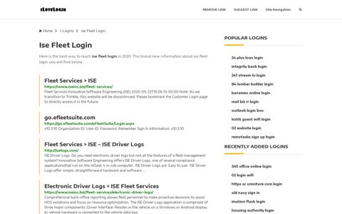 Ise Fleet Login ❤️ One Click Access - iLoveLogin