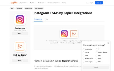 Connect your Instagram to SMS by Zapier integration in 2 ...